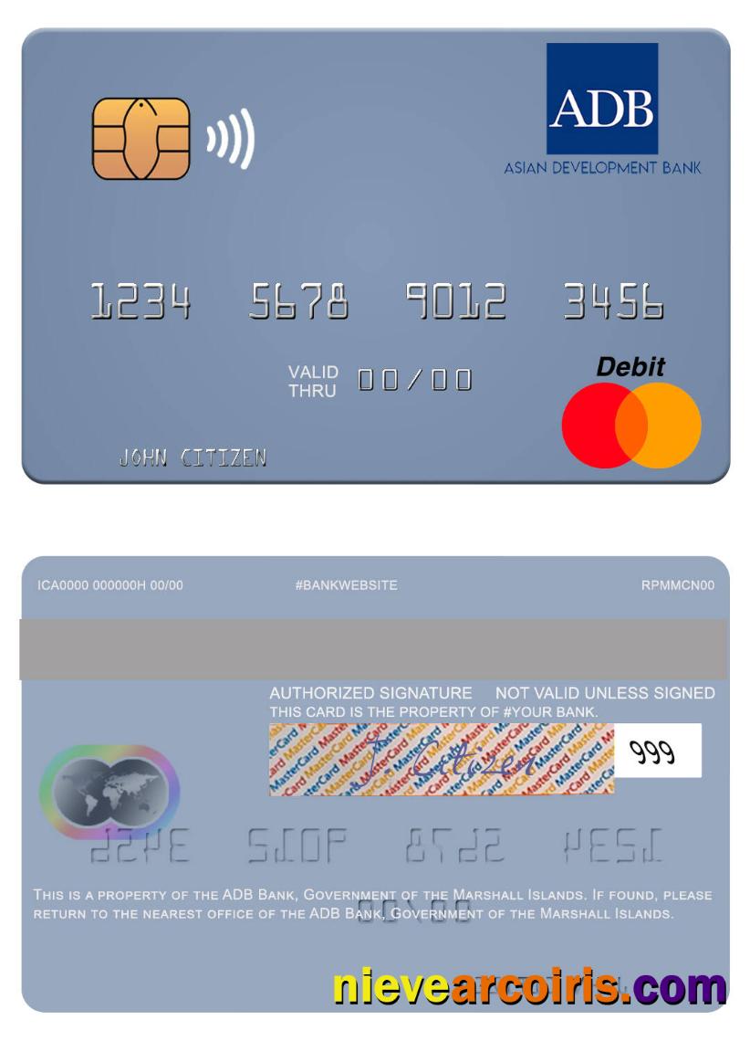 Government of the Marshall Islands ADB Bank mastercard